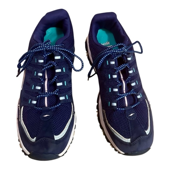 Avia Shoes - AVIA Memory Foam Women's Blue & White &Light Green  Athletic Sneaker Size 11
